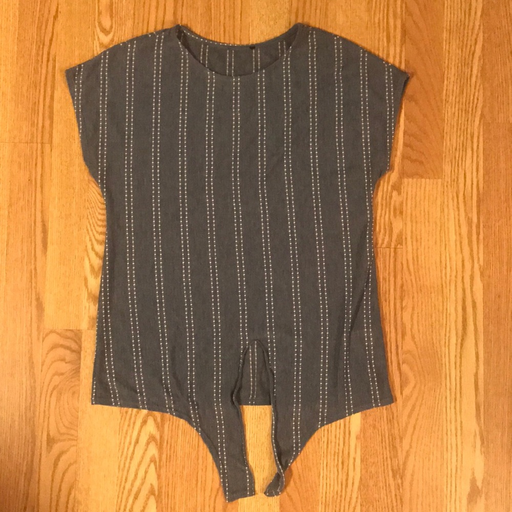 Soft blue tie tshirt